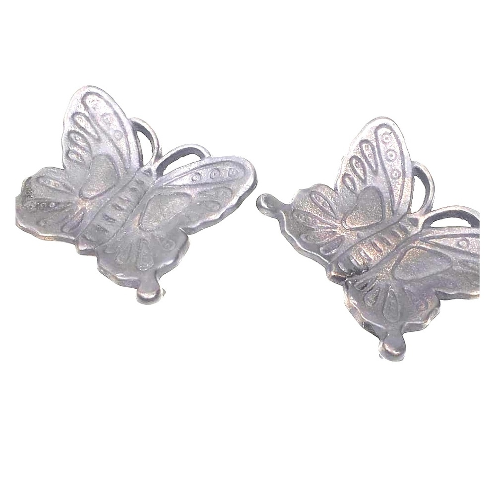 Wrought iron bronze butterfly candle holders
